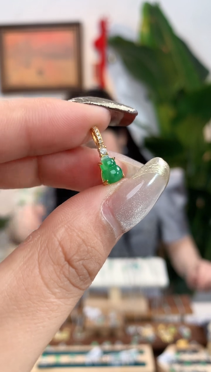 翡翠银S925镶嵌吊坠(不含链)吊坠