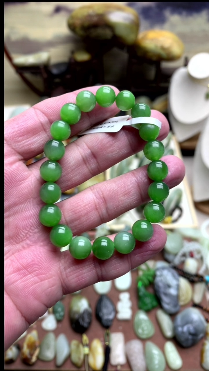 【闪购商品】和田玉（碧玉）颈饰未镶嵌俄料碧玉卡10 猫