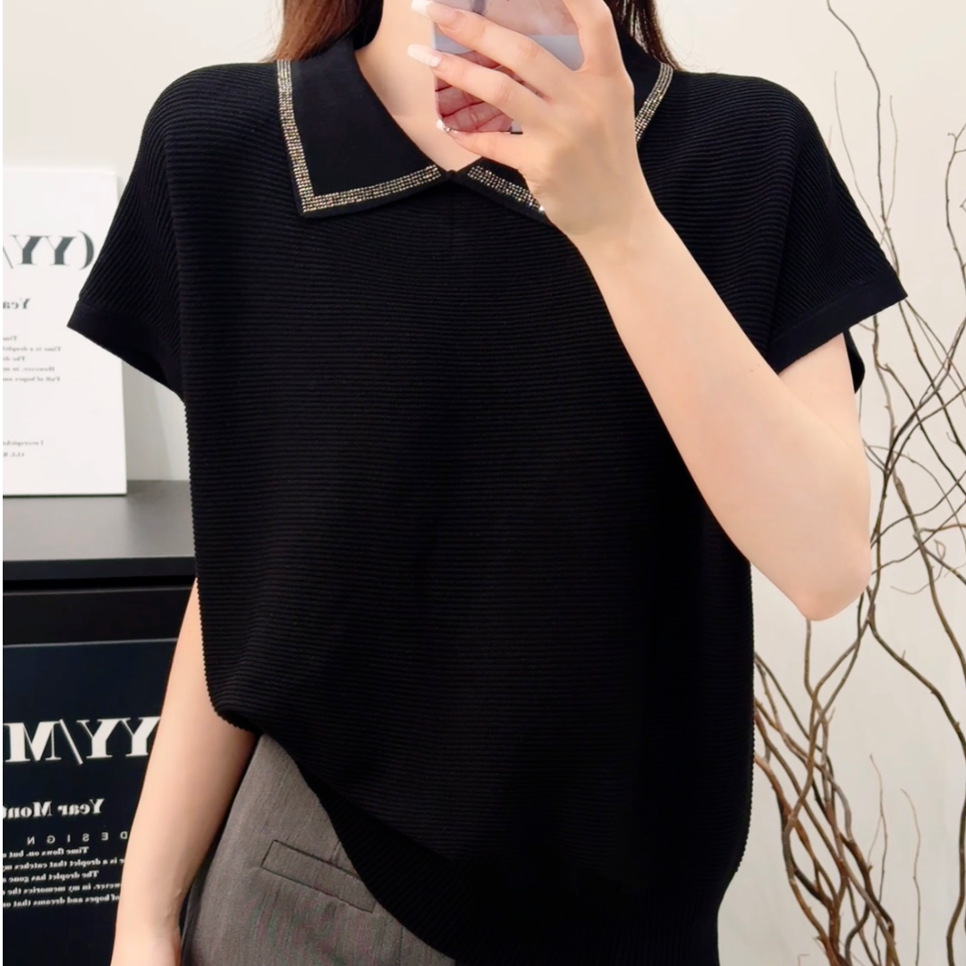 【E118-E317】号春夏季新款时尚百搭气质针织打底显瘦透气防晒上衣