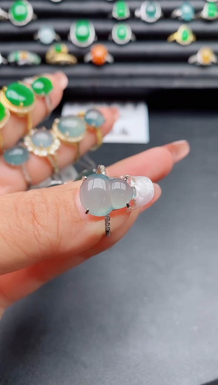 【闪购商品】翡翠戒指银S925镶嵌31312