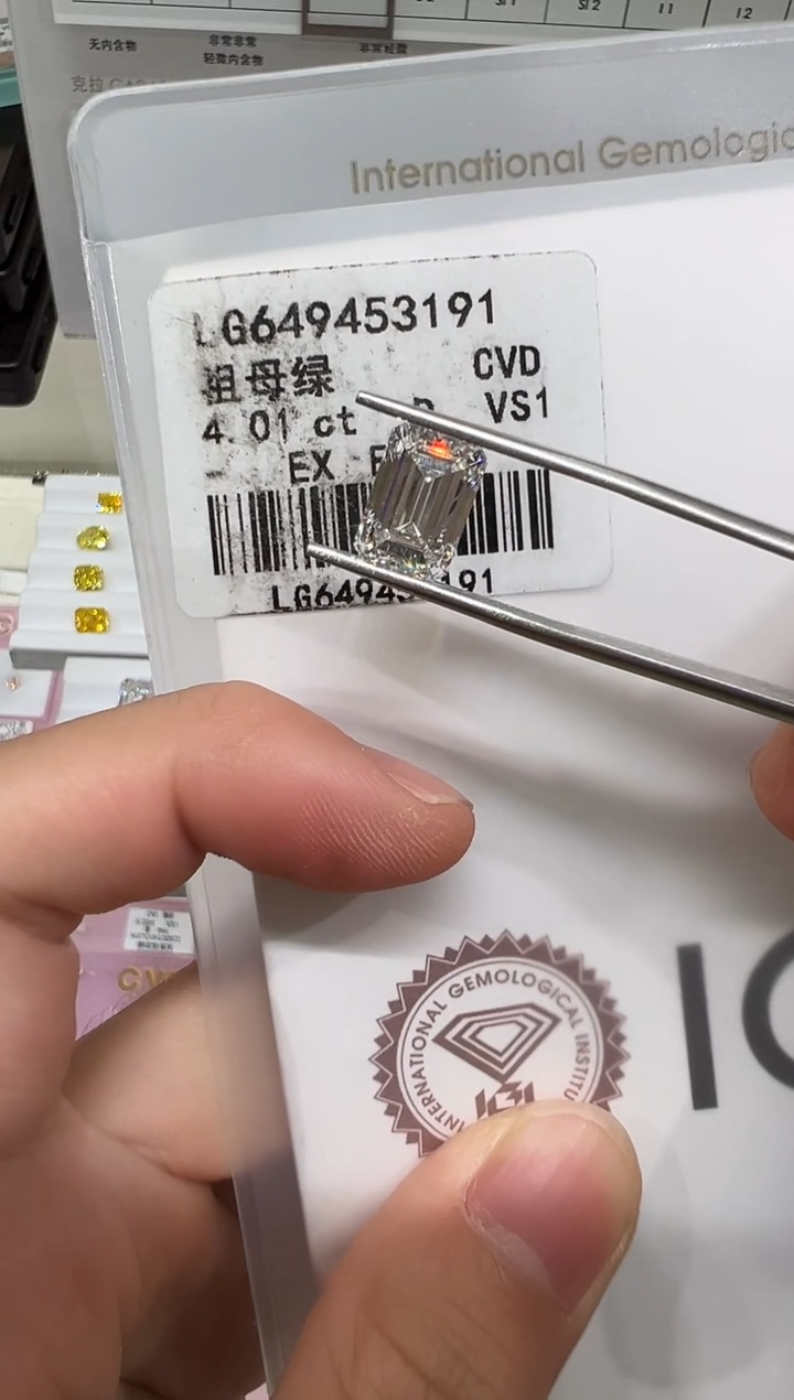 【闪购商品】实验室培育钻石未镶嵌@ 4.01ct 先鉴赏，再定制！