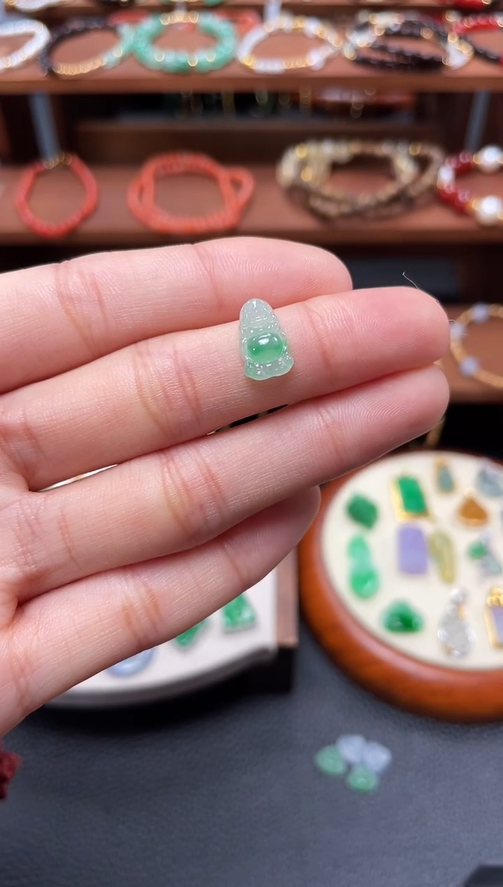 【闪购商品】翡翠吊坠(不含链)18K金镶嵌 一个  JK210