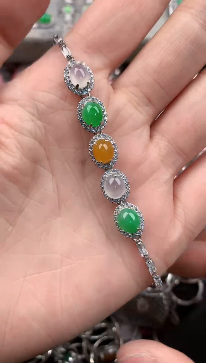 银S925镶嵌戒指翡翠10                  4