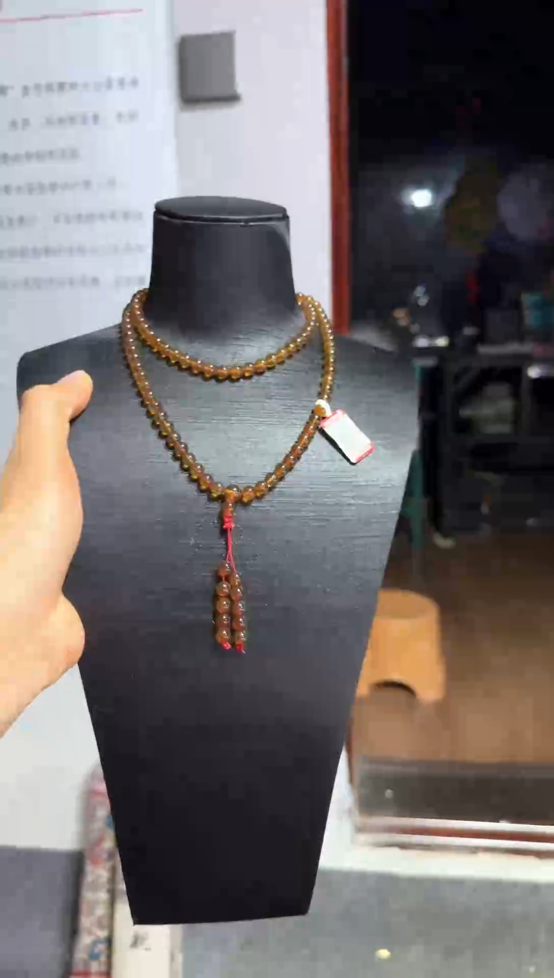 琥珀颈饰未镶嵌/65缅甸琥珀紫罗兰108.6mm