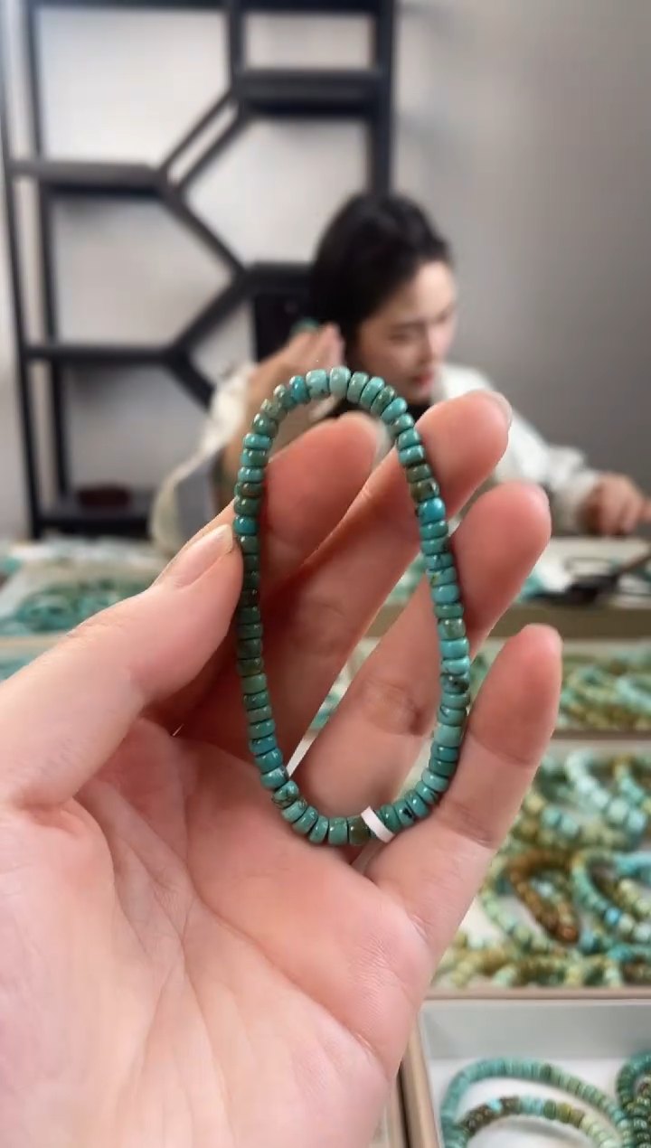 未镶嵌绿松石珠宝奇石4.7+mm