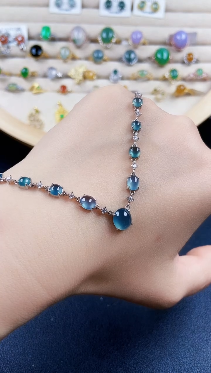 翡翠银S925镶嵌颈饰12121211