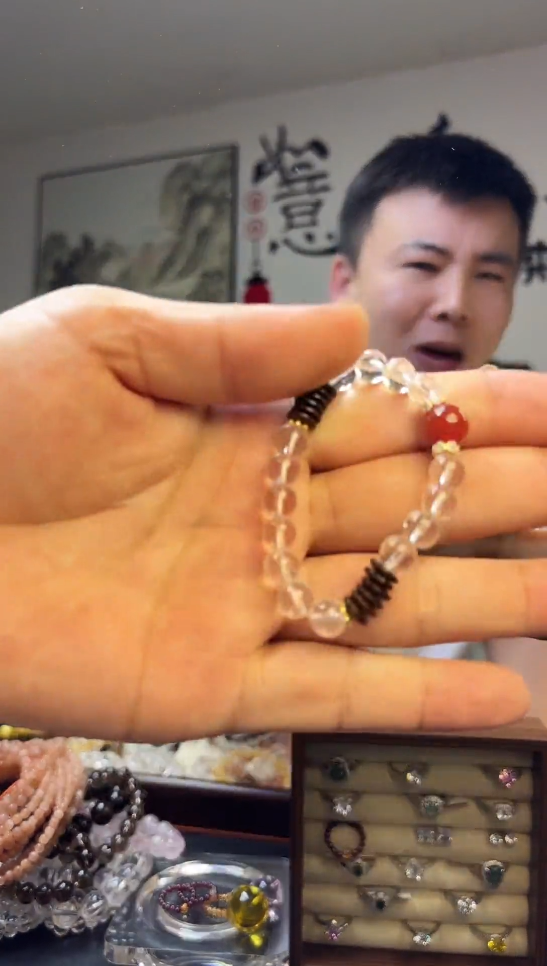 未镶嵌手链烟晶手串