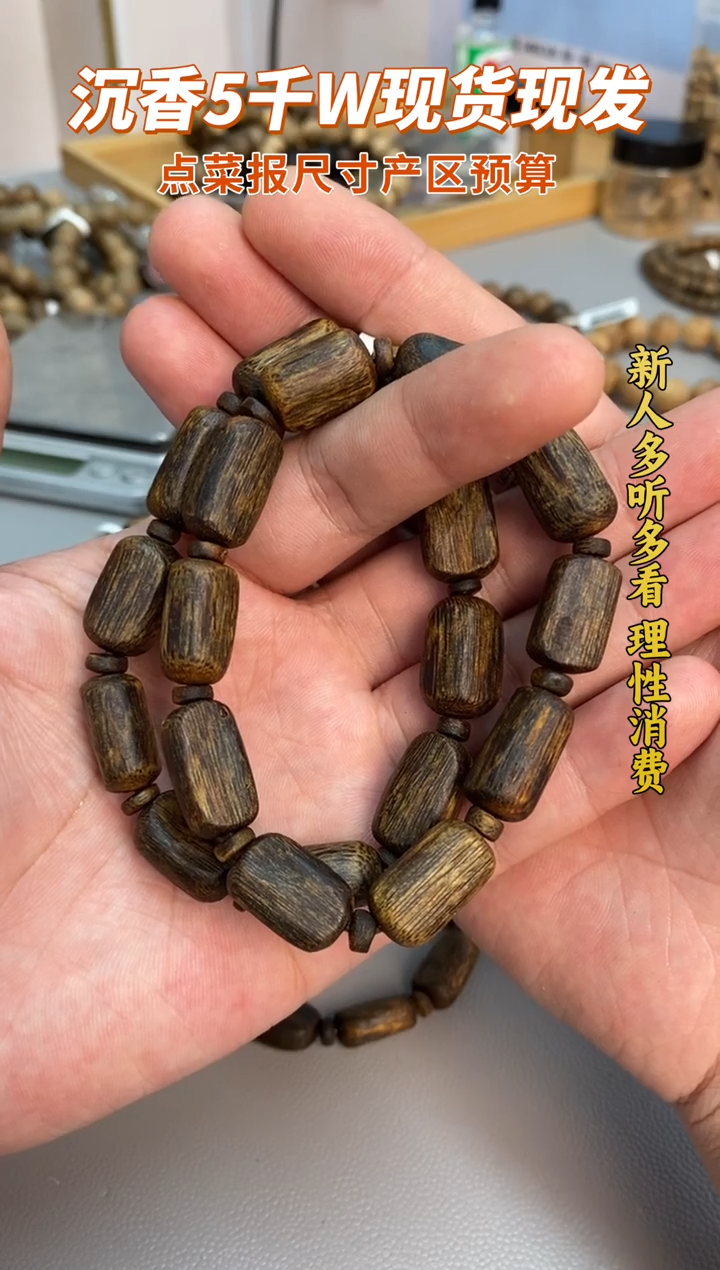 沉香手串海南红金猊随型单圈沉水多样性发其一