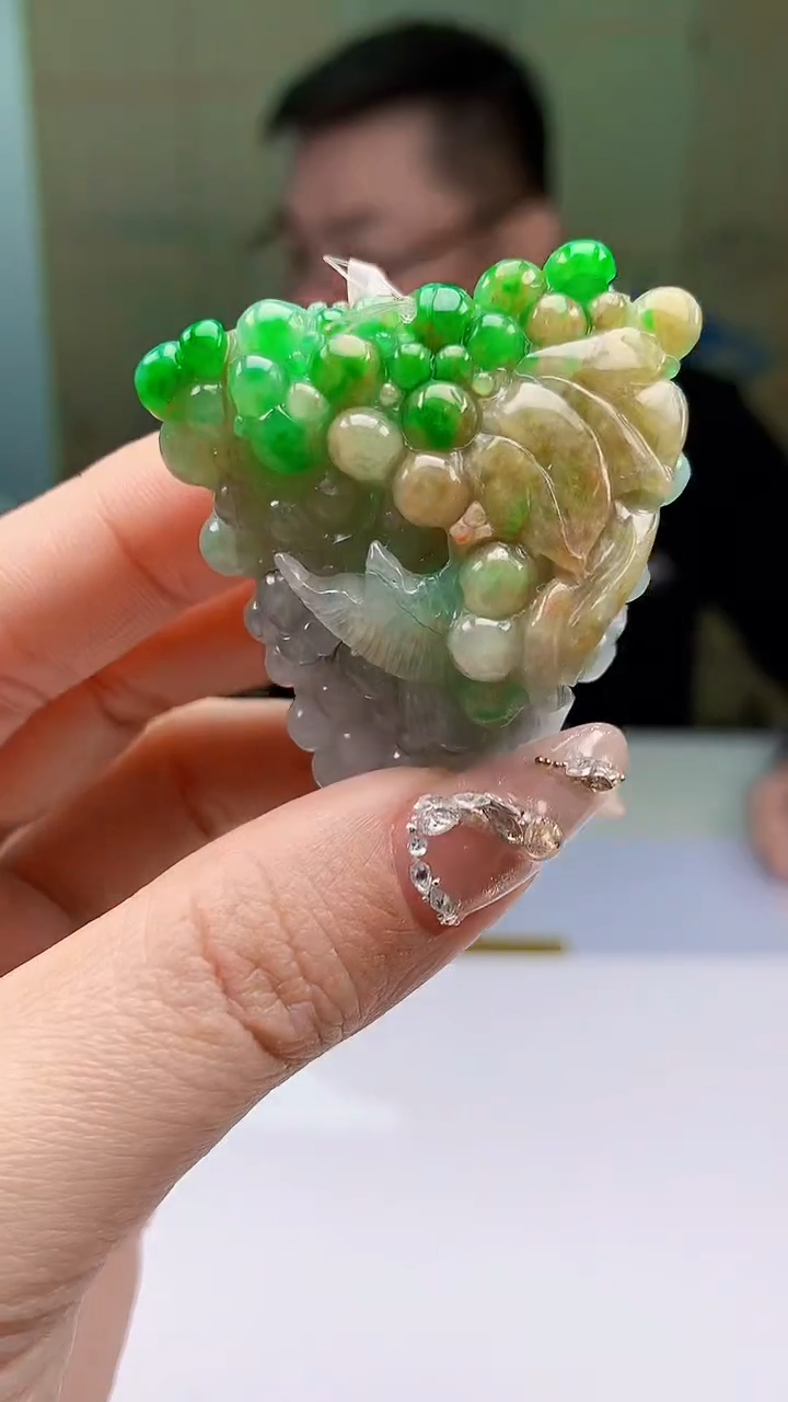 【闪购商品】定制翡翠未镶嵌5152ty-毛货挂件106