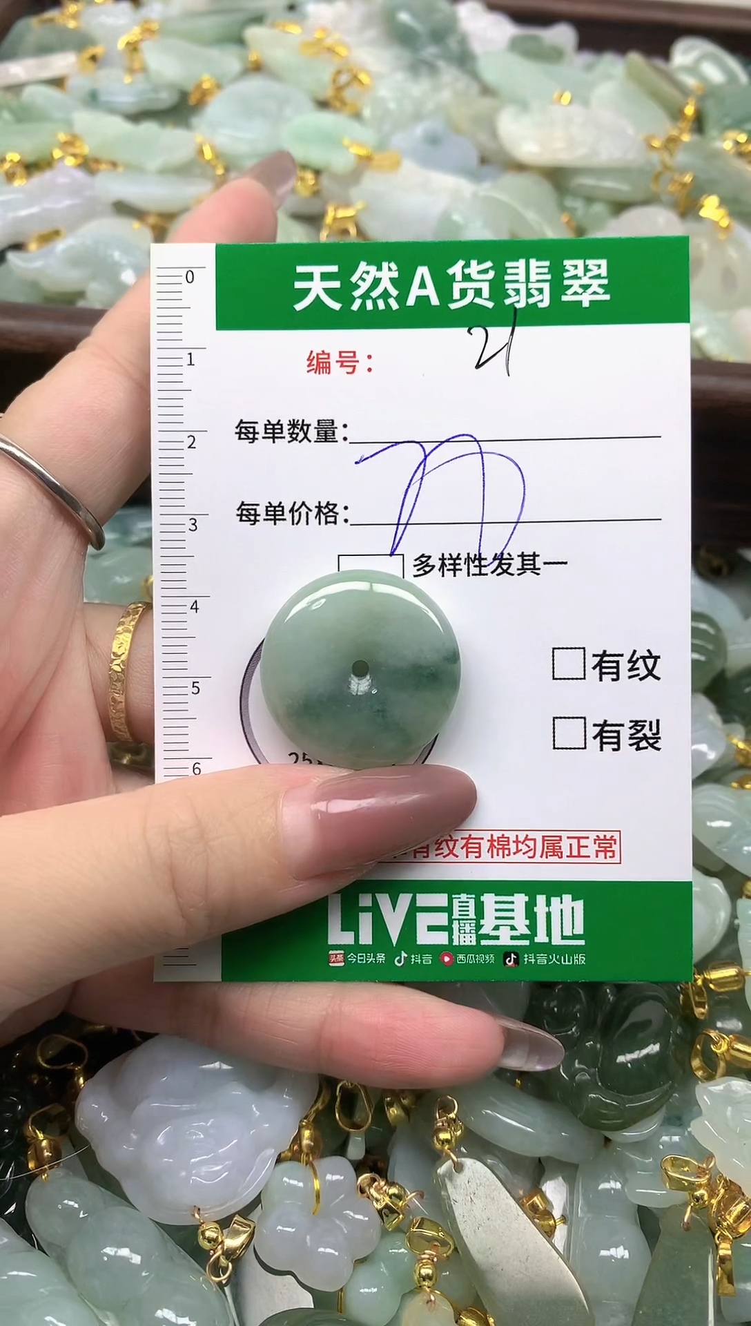 颈饰未镶嵌翡翠纯天然缅甸A货翡翠-21