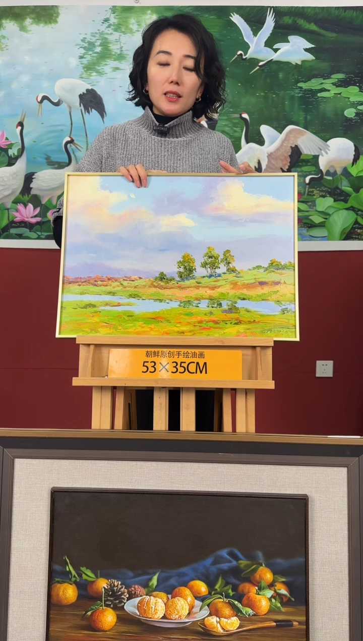 油画【6号】约53*35cm丨朝鲜原创纯手绘孤品油画丨顺丰包邮