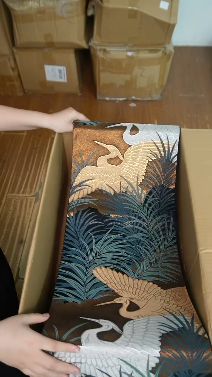 织绣5织金银白鹭细密织