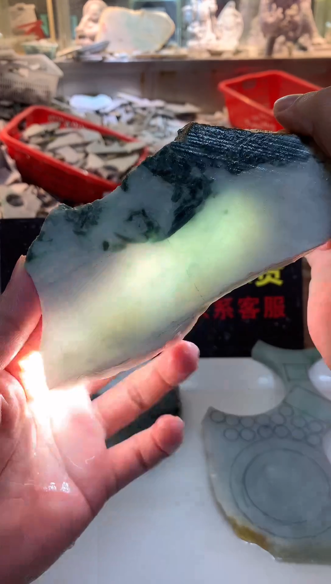 裸石翡翠0朗0翡翠珠宝398