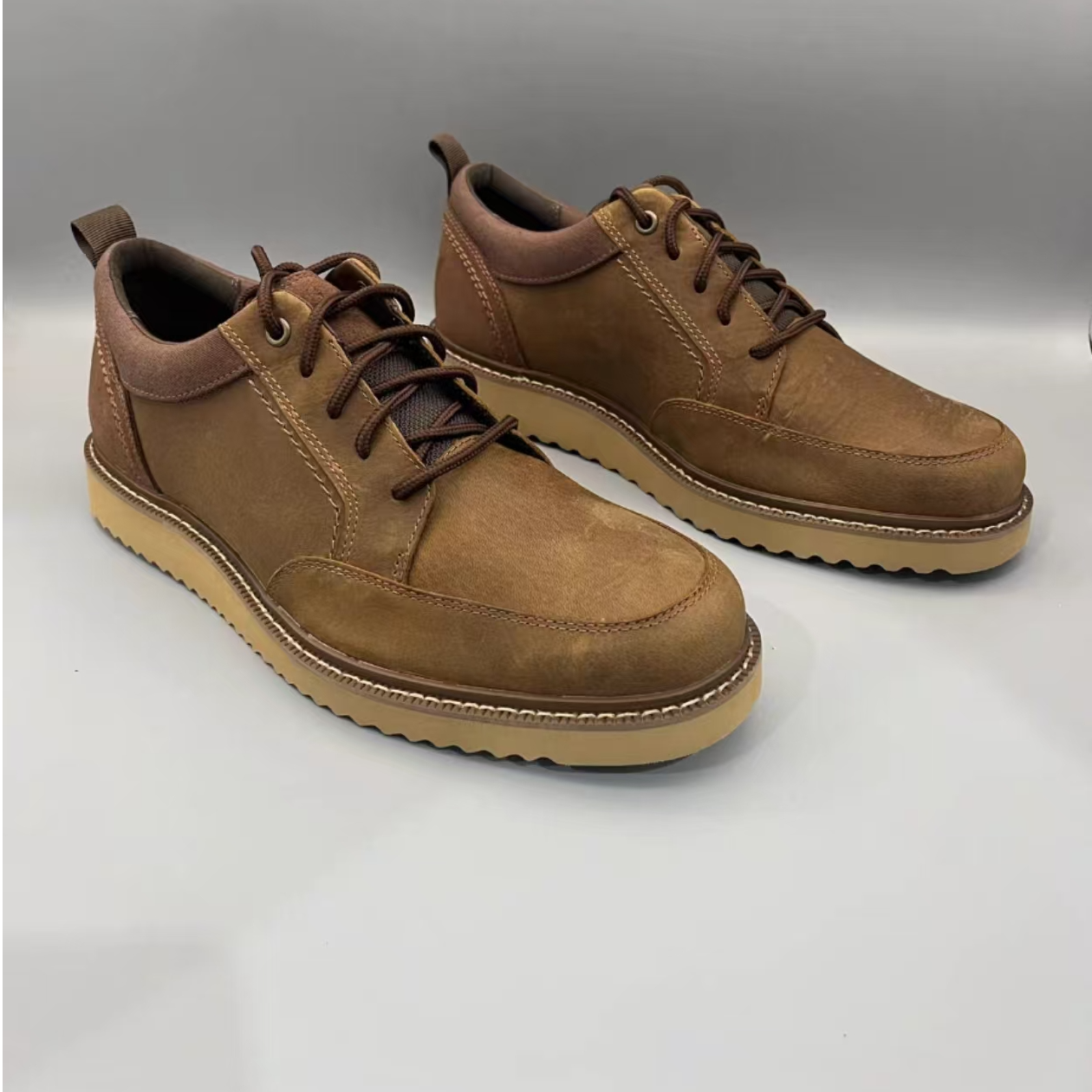 （孤品微瑕介意勿拍）新款轻质厚底系带男士皮鞋休闲鞋 990