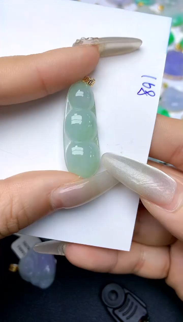 【闪购商品】翡翠颈饰18K金镶嵌天然A货翡翠