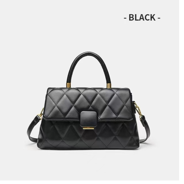 小香风菱格小众防盗包盖女士时尚百搭手提款斜挎包小方包磁扣气质