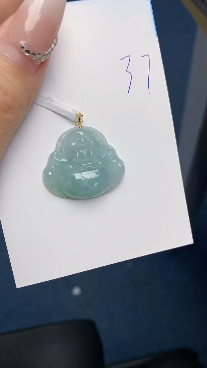 【闪购商品】翡翠颈饰18K金镶嵌天然翡翠A货