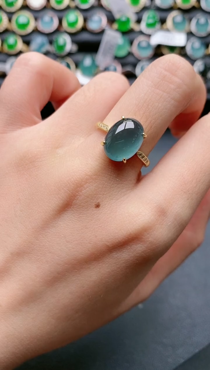 【闪购商品】翡翠戒指银S925镶嵌1111111