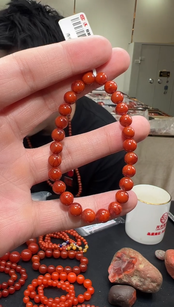 【闪购商品】南红玛瑙手链未镶嵌7mm/yz01603多样性发货