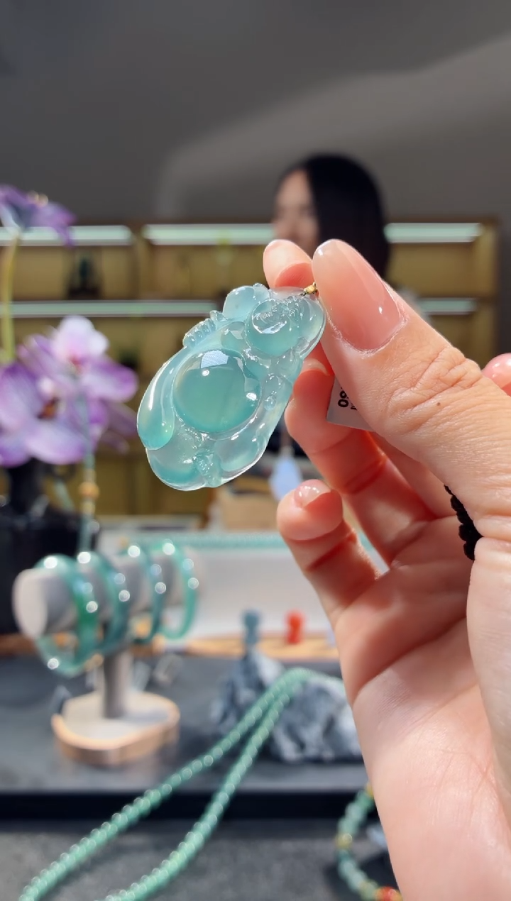 吊坠(不含链)未镶嵌翡翠布袋佛