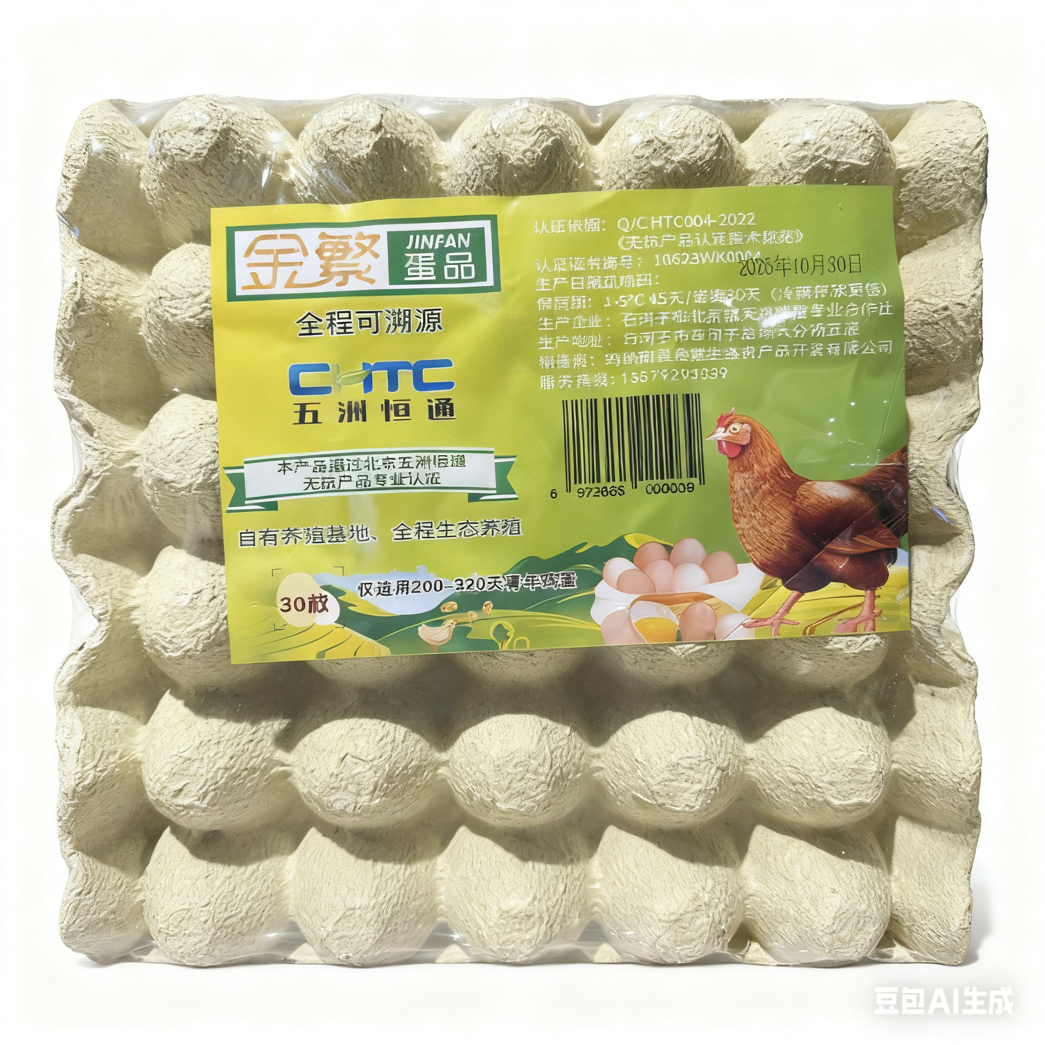 【美一天福利】金繁 仅选用200-320天青年鸡蛋 30枚/板装。