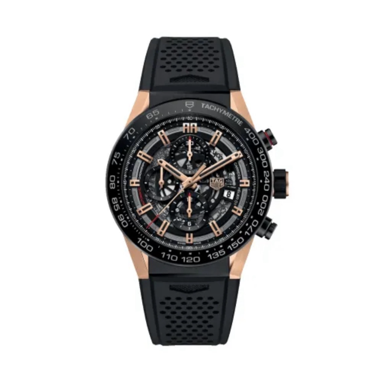 99新 TAG Heuer/泰格豪雅 卡莱拉/自动机械/钛金属/45毫米/单表