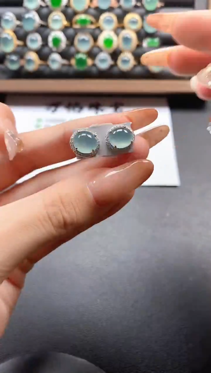 银S925镶嵌戒指翡翠51511