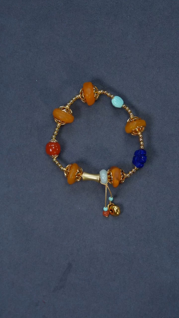 【闪购商品】琥珀裸石未镶嵌饼子手串