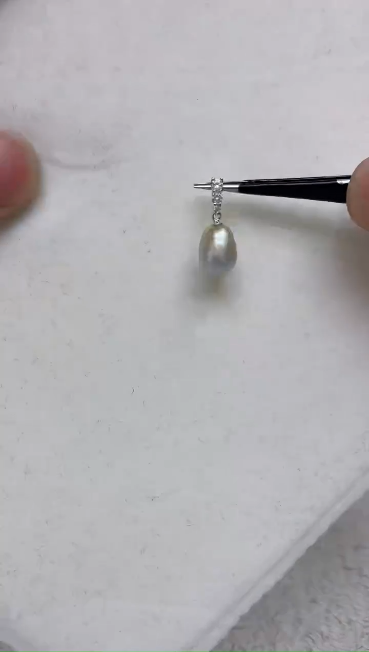 颈饰银S925镶嵌海水珍珠  