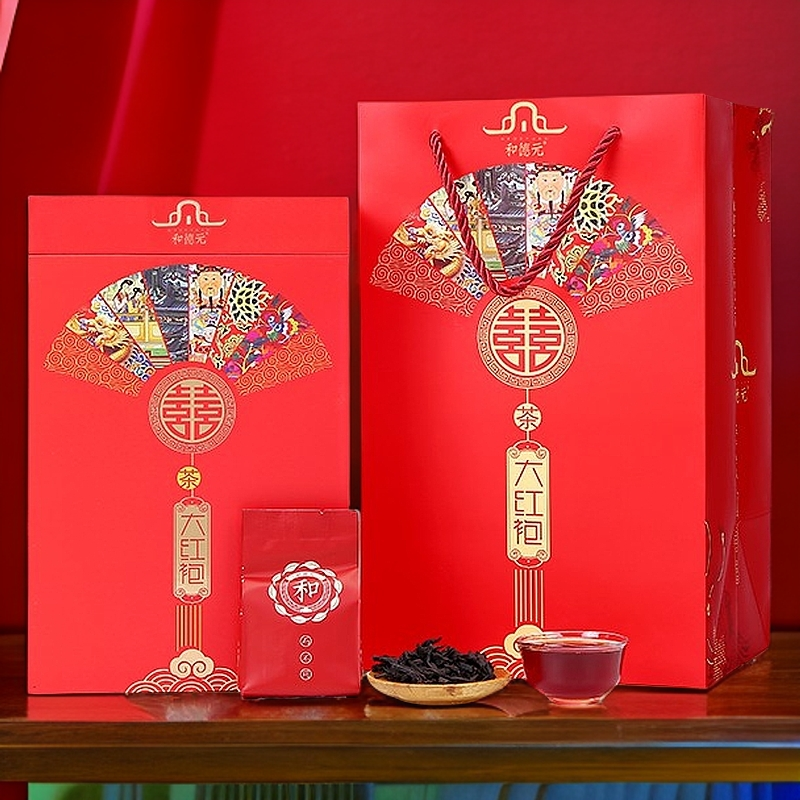 和德元 喜茶大红袍 礼盒装 正宗武夷岩茶 乌龙茶500克袋泡装 送礼