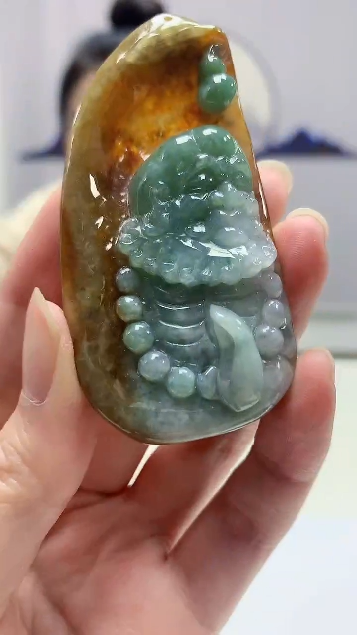 【闪购商品】定制翡翠未镶嵌4902zm-毛货挂件100达摩