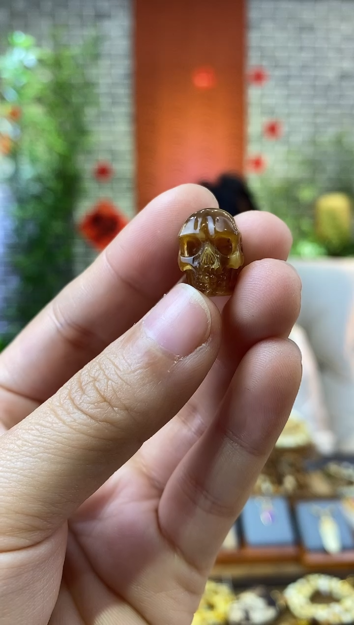 【闪购商品】蜜蜡裸石未镶嵌12*15mm尸陀林主单珠·肖时清雕刻