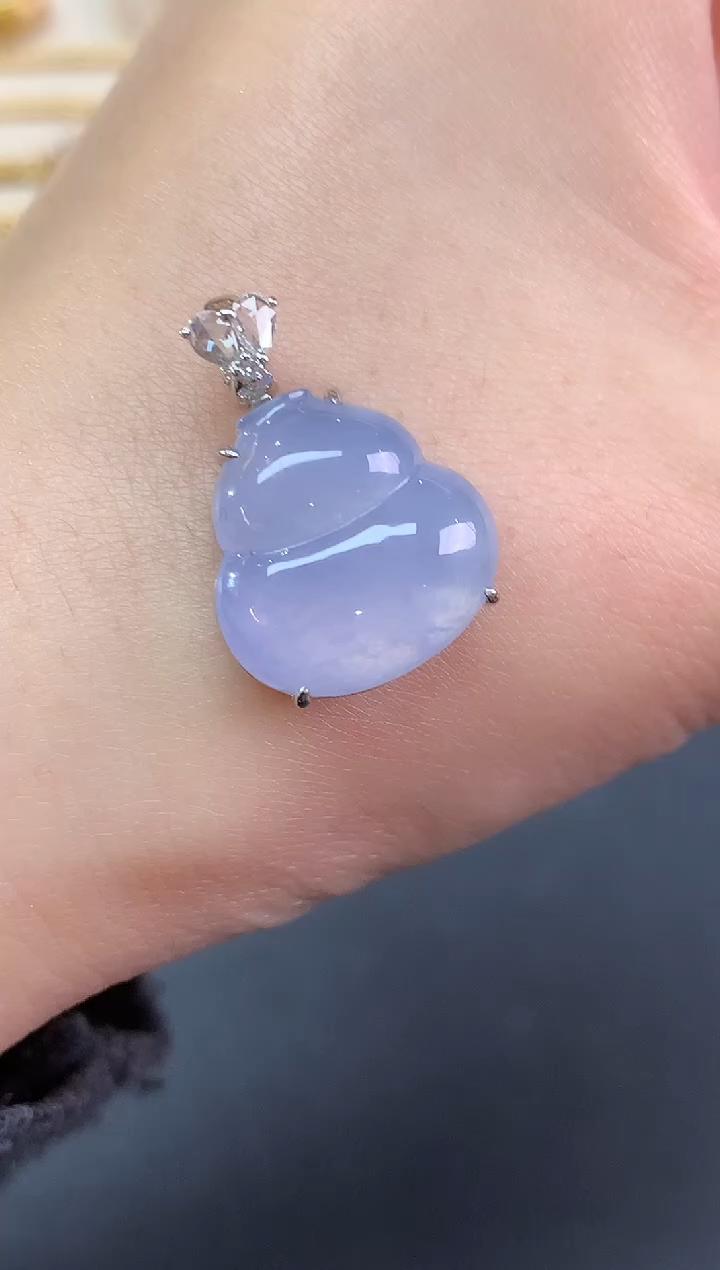 吊坠(不含链)18K金镶嵌翡翠吊坠(不含链)|11800