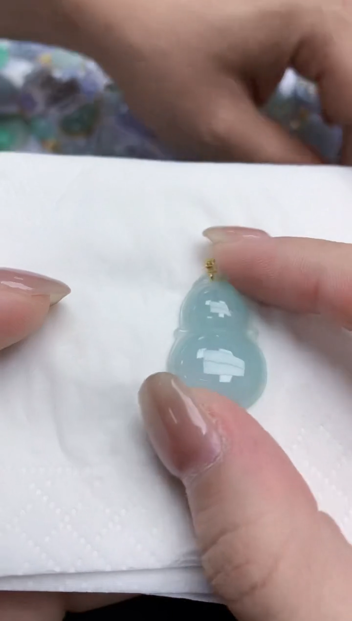 【闪购商品】翡翠颈饰18K金镶嵌天然缅甸翡翠A货