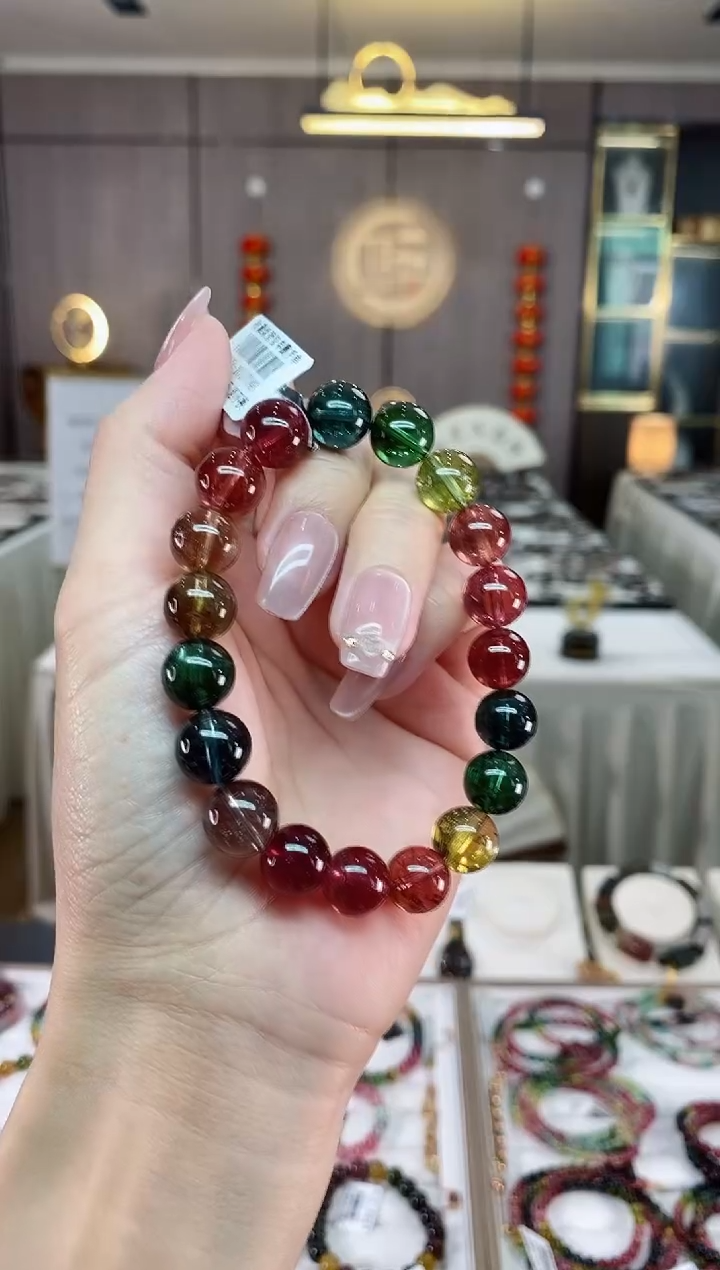 【闪购商品】碧玺单圈手串10mm+未镶嵌（多样性发一条）hon