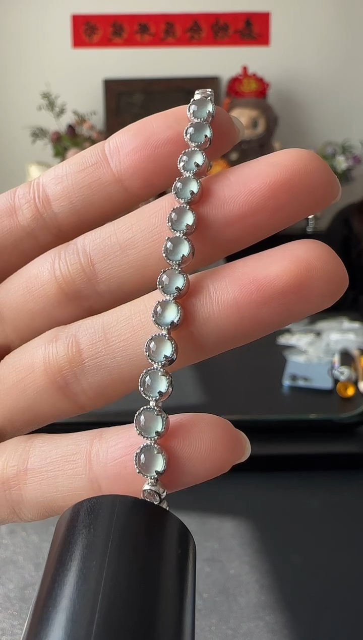 【闪购商品】翡翠手链银S925镶嵌手链