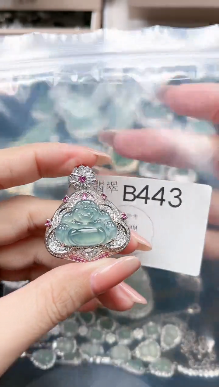【闪购商品】翡翠颈饰未镶嵌赠皮绳443
