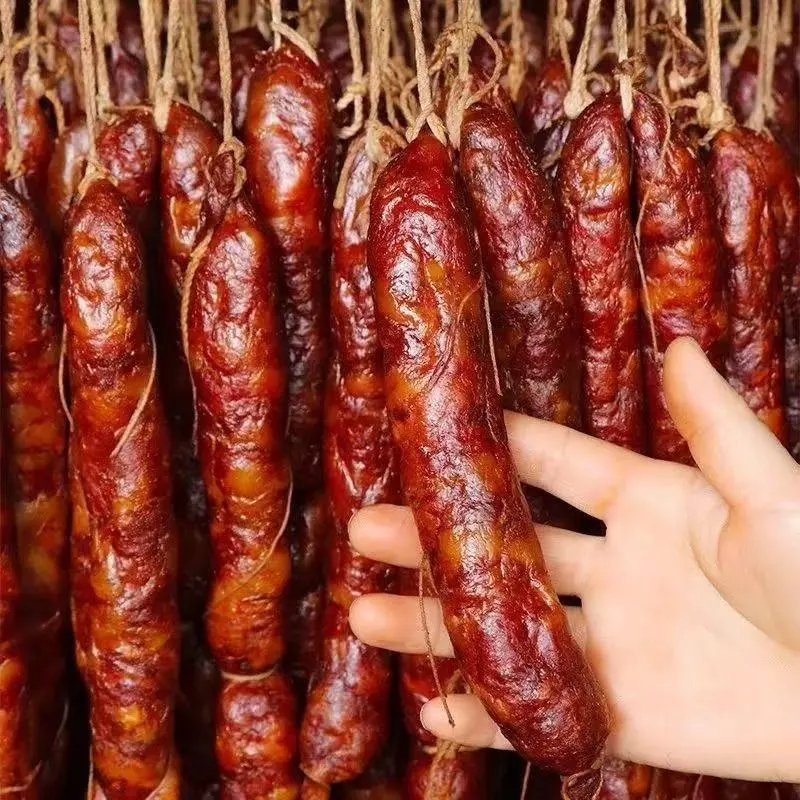 【跑山阿平平】烟熏腊肠烟熏麻辣香肠纯肉灌装