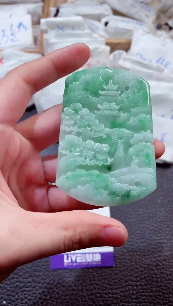翡翠未镶嵌颈饰00009189