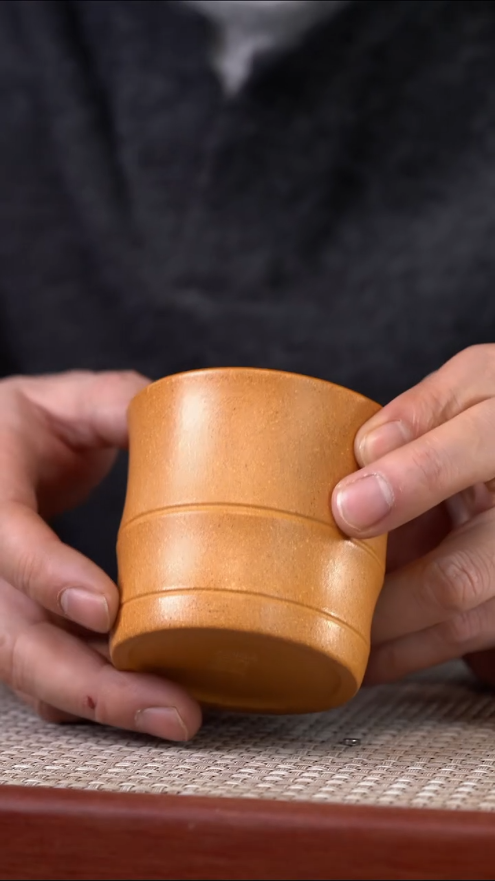 茶杯紫砂黄金段主人杯