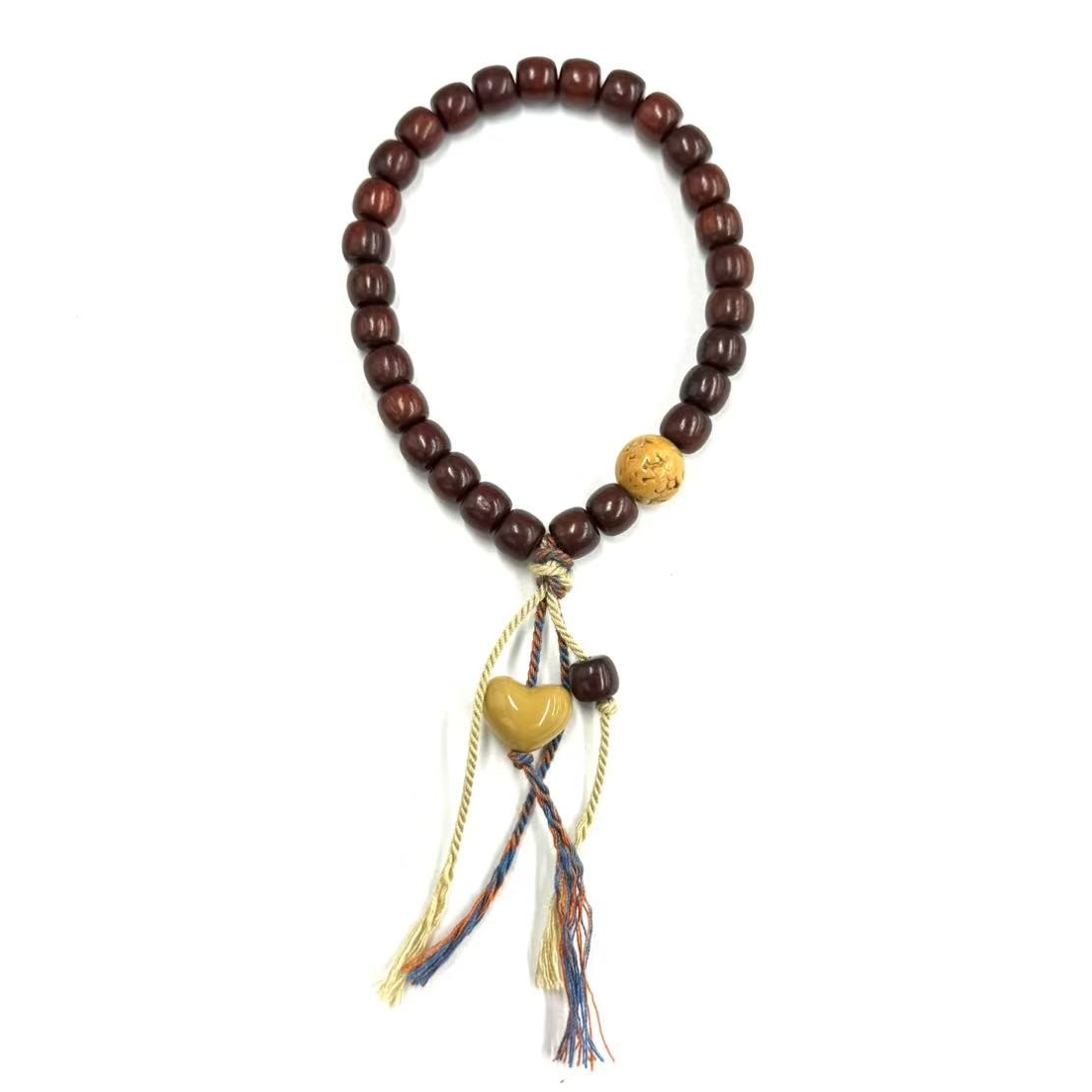 s1564-小叶紫檀原创DIY老型珠单圈手持-紫檀手串-7mm-赠礼盒