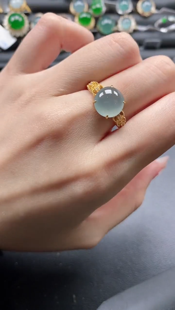 【闪购商品】翡翠戒指银S925镶嵌1111