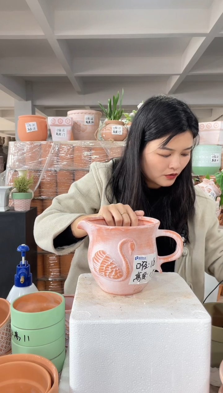 【闪购商品】红陶复古天鹅18-15