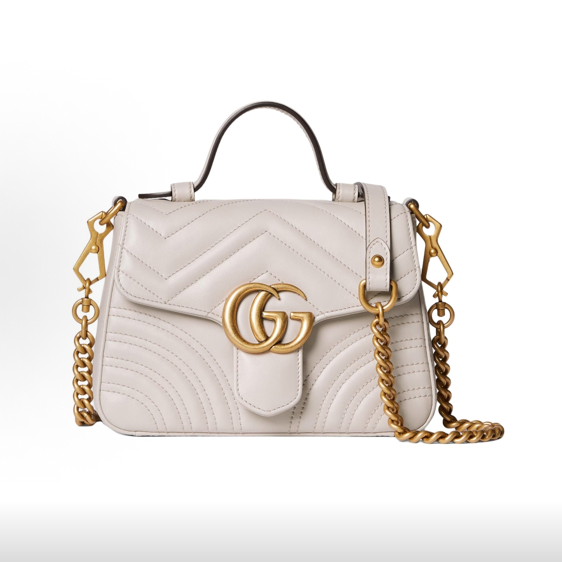 95新 GUCCI/古驰 Marmont马蒙 白色 邮差-G5119