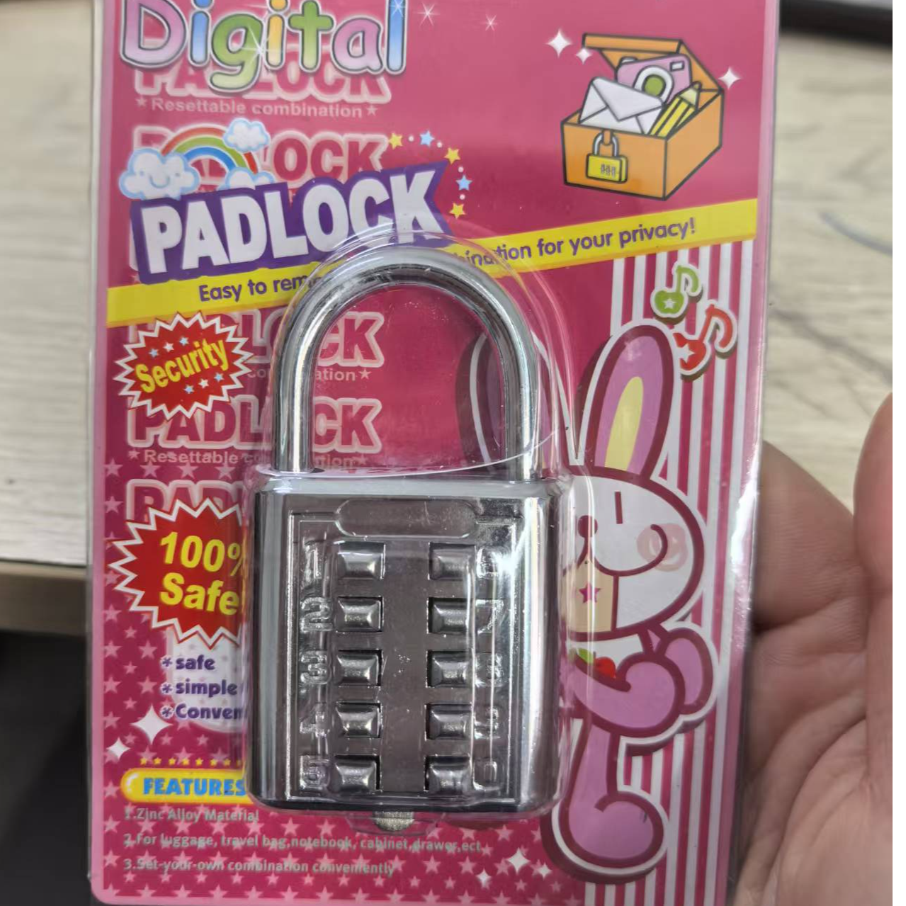 密码锁数字密码挂锁宿舍锁健身房密码锁柜门家用密码锁工具箱