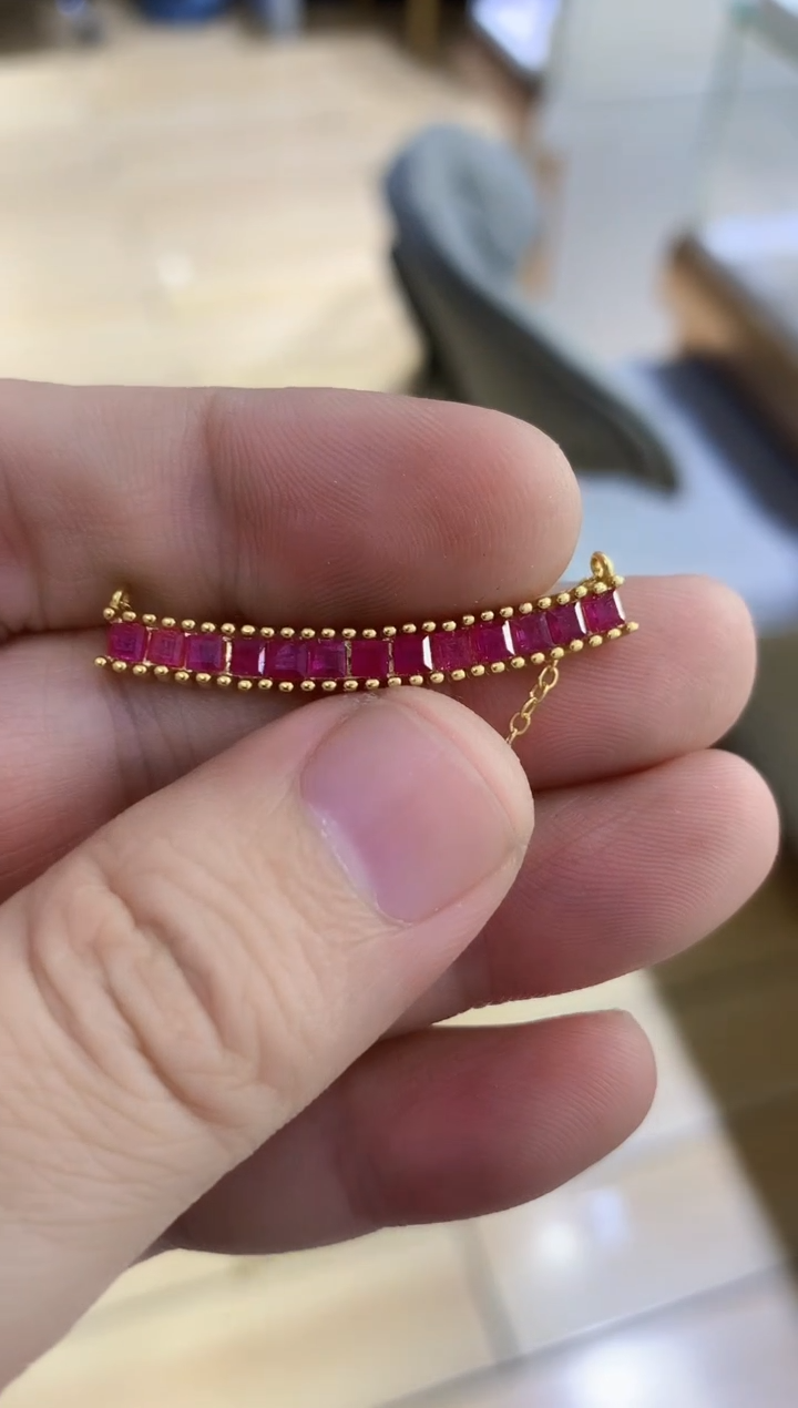 【闪购商品】红宝石颈饰银S925镶嵌...........