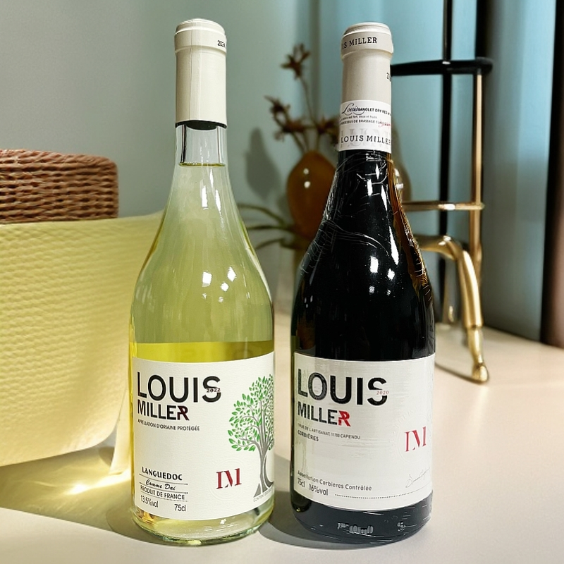 路易斯米勒干红干白各一瓶   750ml*2