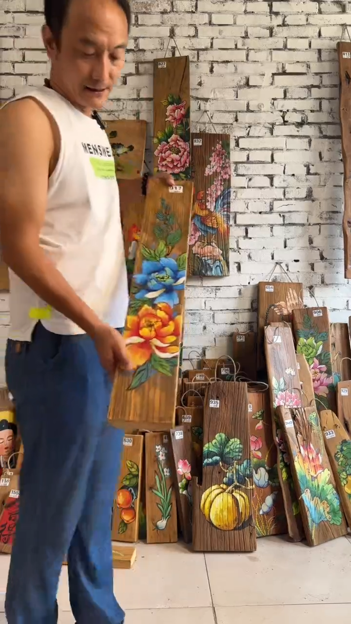 吊坠桃核917号门板画