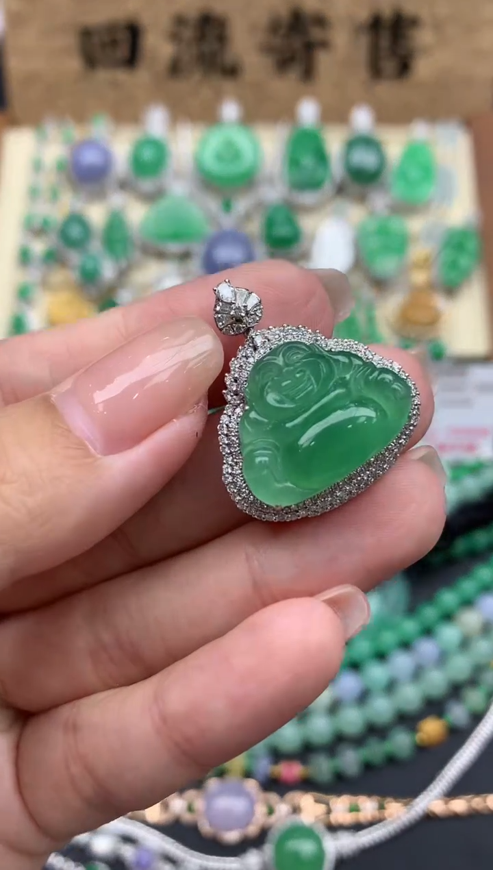 【闪购商品】翡翠颈饰18K金镶嵌523-中国好珍宝