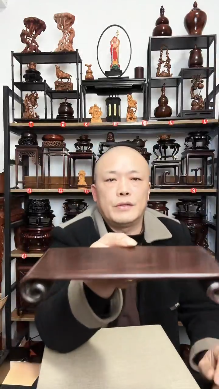 紫砂底座木长24宽10高3.5